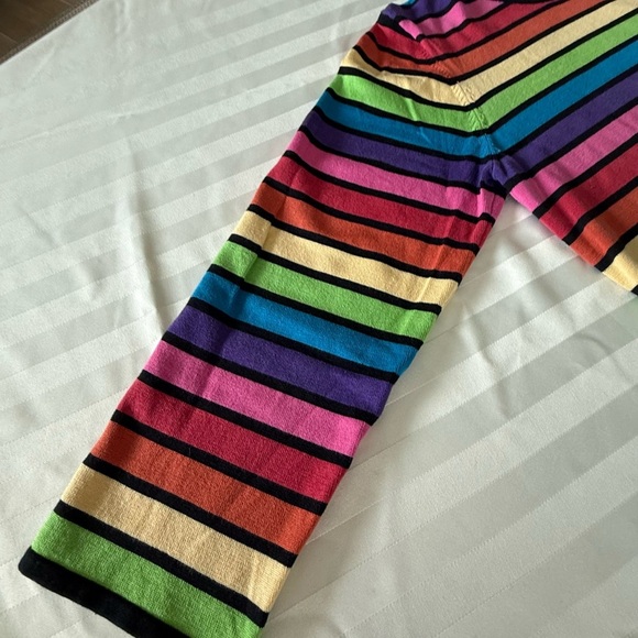 City Silk Colorful Striped Silk Crew Neck Sweater SZ XL - Picture 5 of 12